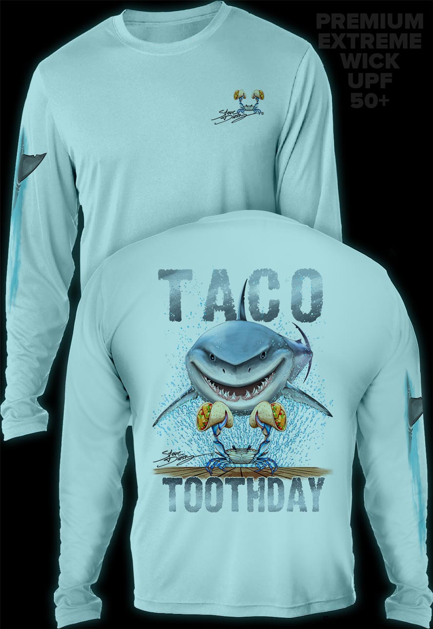 "Taco Toothday" Men's Extreme Wick Long Sleeve Performance Shirt ᴜᴘꜰ-ᴛᴇᴇ